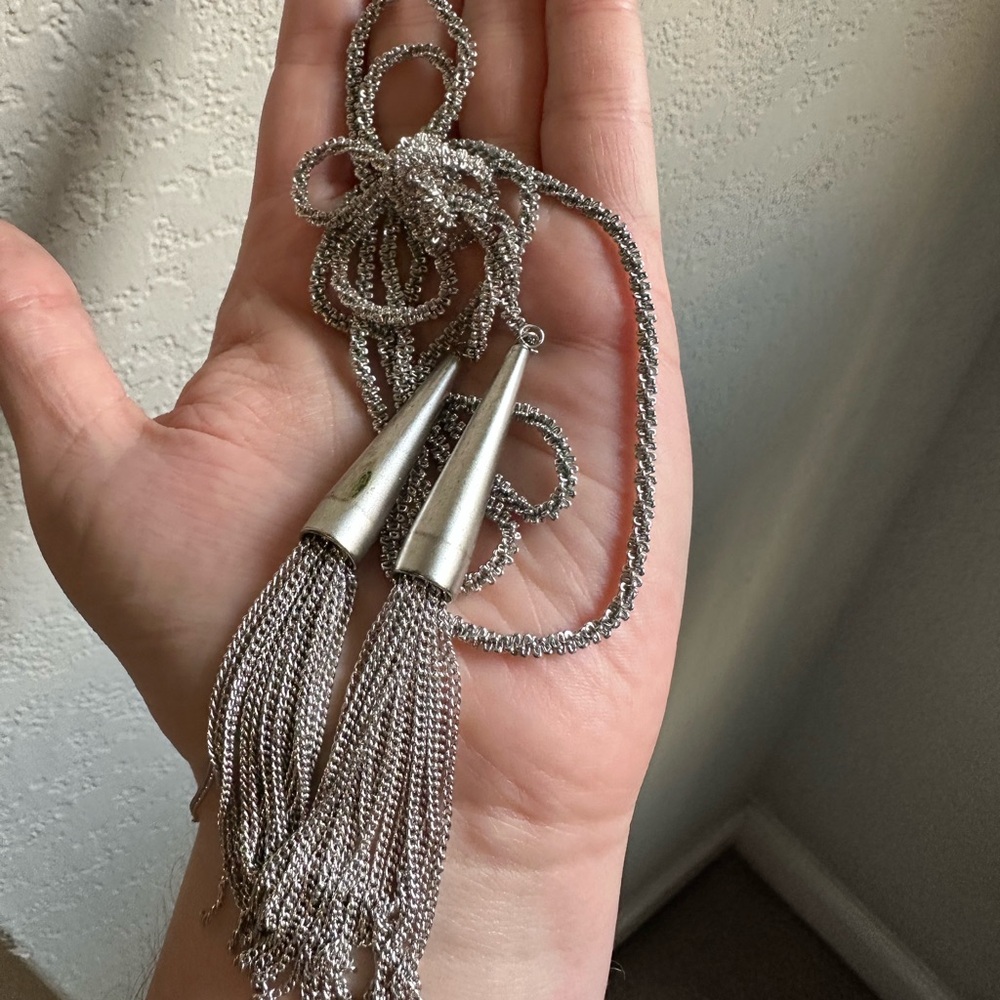 Kendra Scott Phara Silver Tassel Necklace